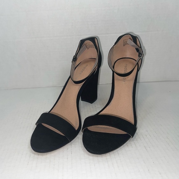 Madden Girl Beella Ankle Strappy Sandals w/Stacked heels Black New Women… - Picture 1 of 8